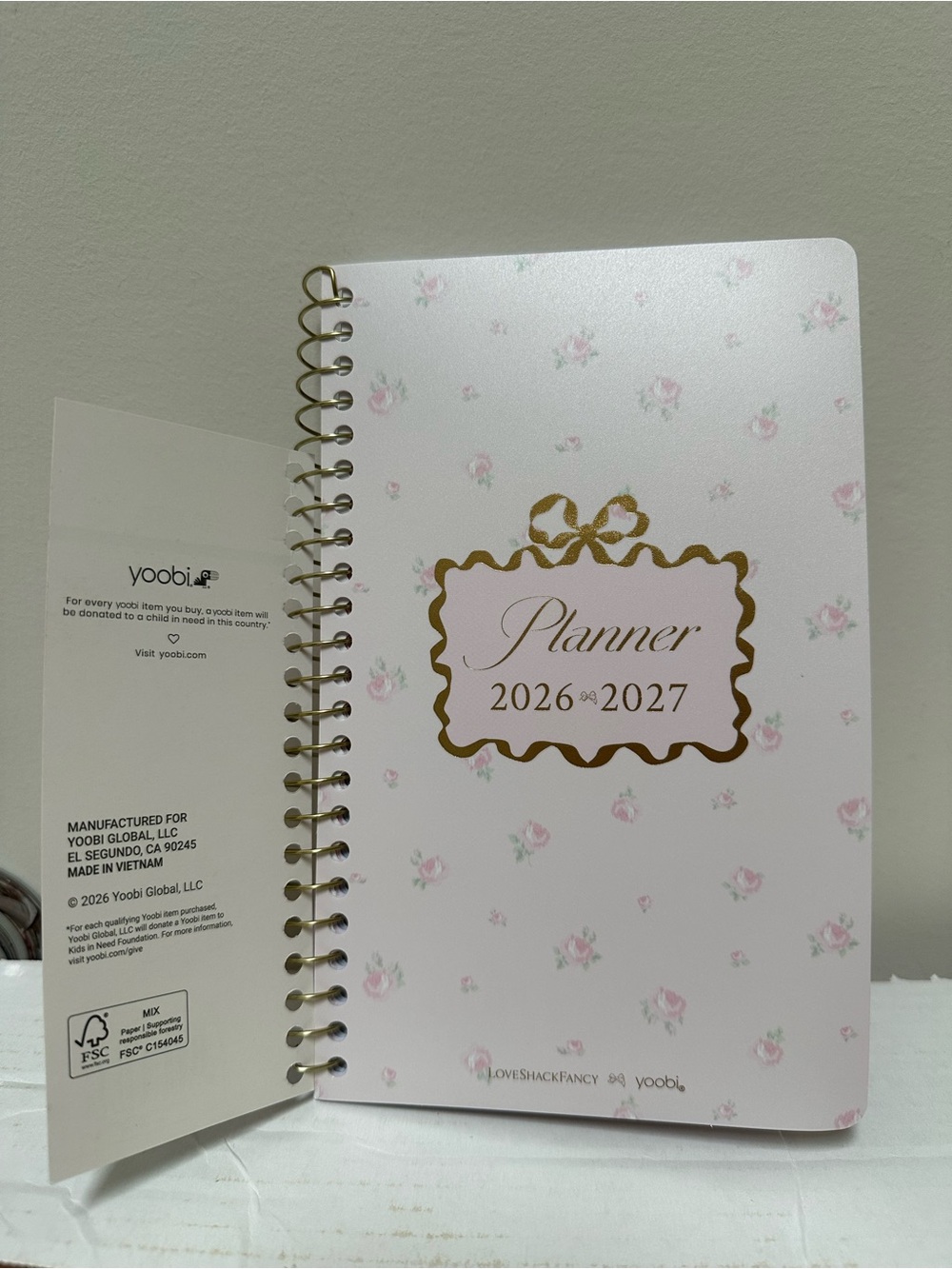LoveShackFancy x Target - Yoobi Blooming Heirloom Ditsy 5"x 8" Planner